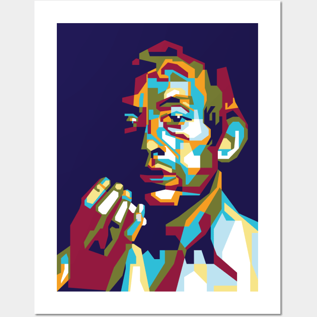 Abstract Popart Serge gainsbourg in WPAP Wall Art by smd90